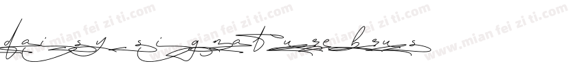 daisy signature brus字体转换